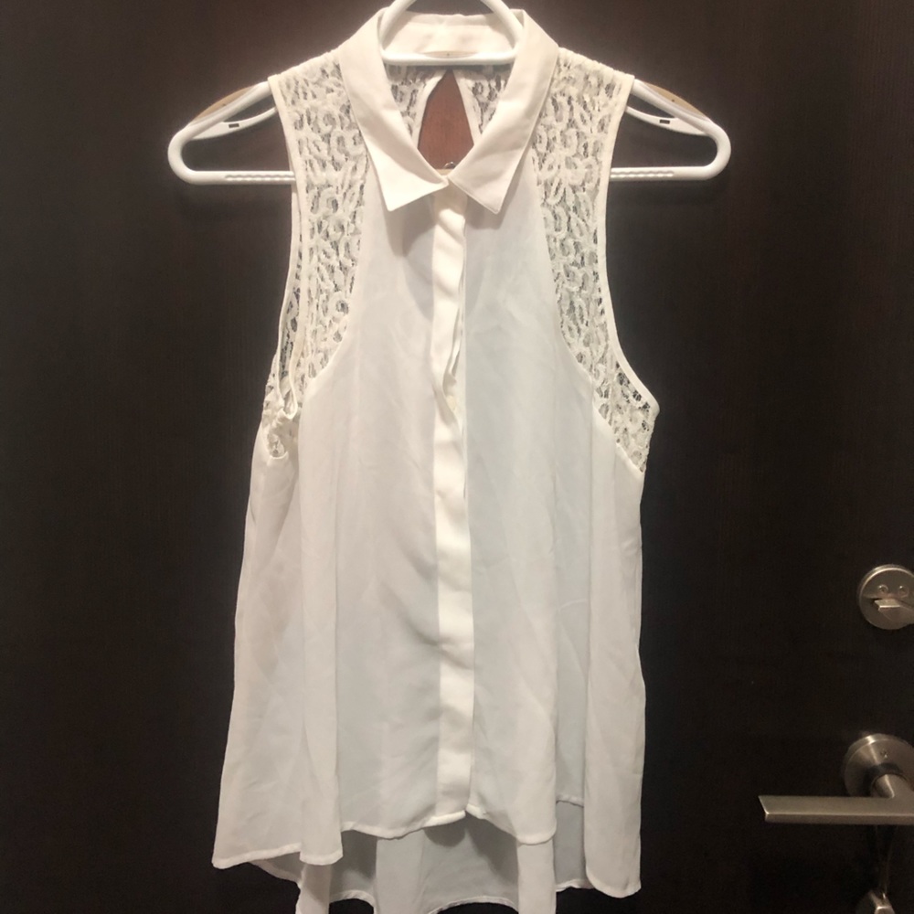 💙Two for $30💙Dex Sleeveless sheer Blouse